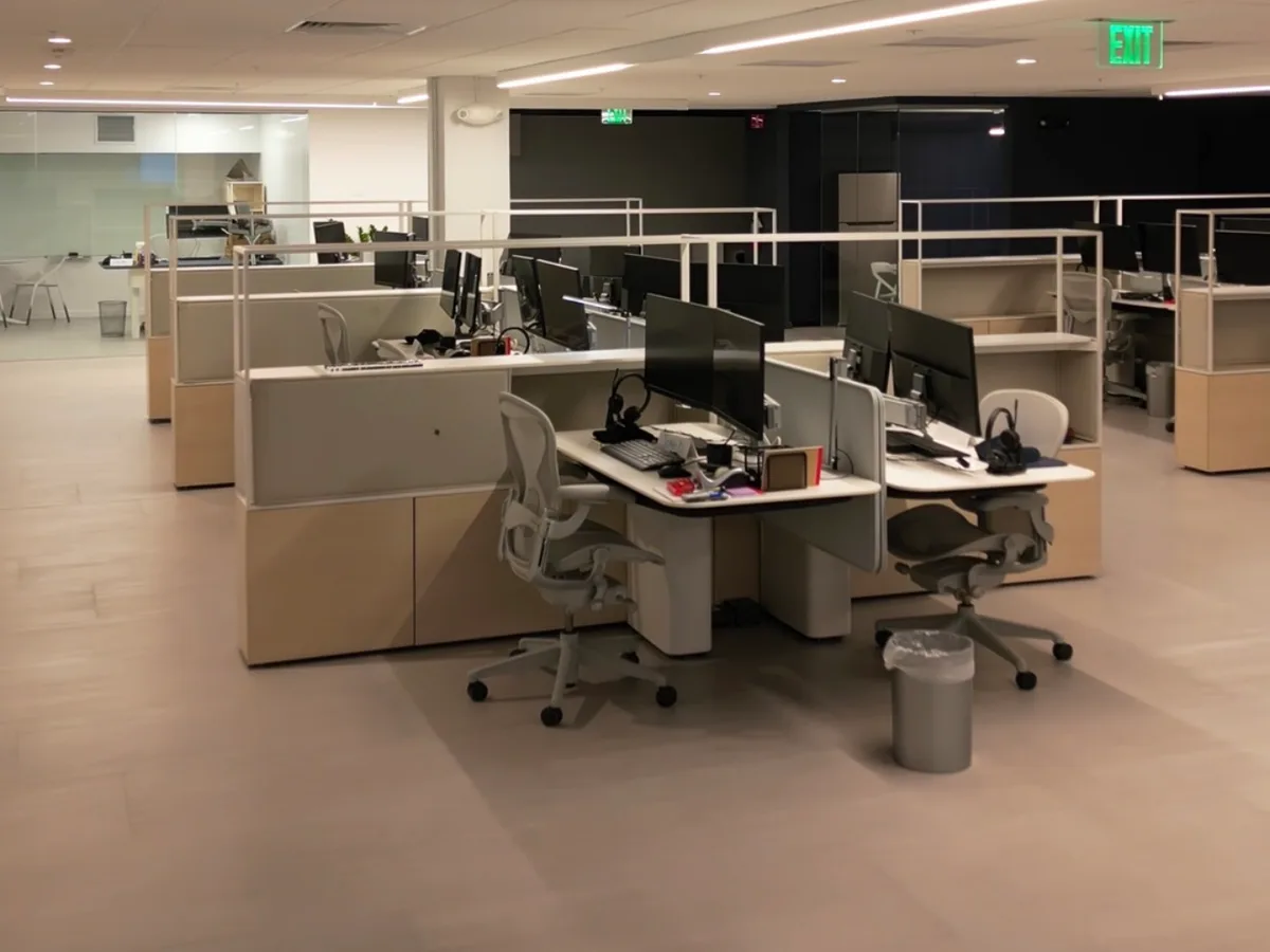An office floor built out by JMC Improvements